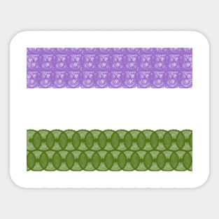 Spirograph Patterned Genderqueer Flag Sticker